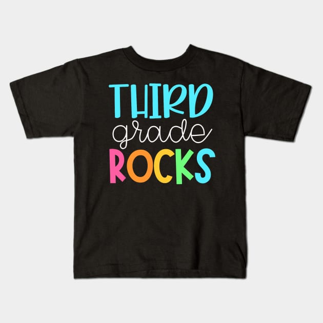 Third Grade Teacher Team Shirts - 3rd Grade Rocks Kids T-Shirt by JensAllison